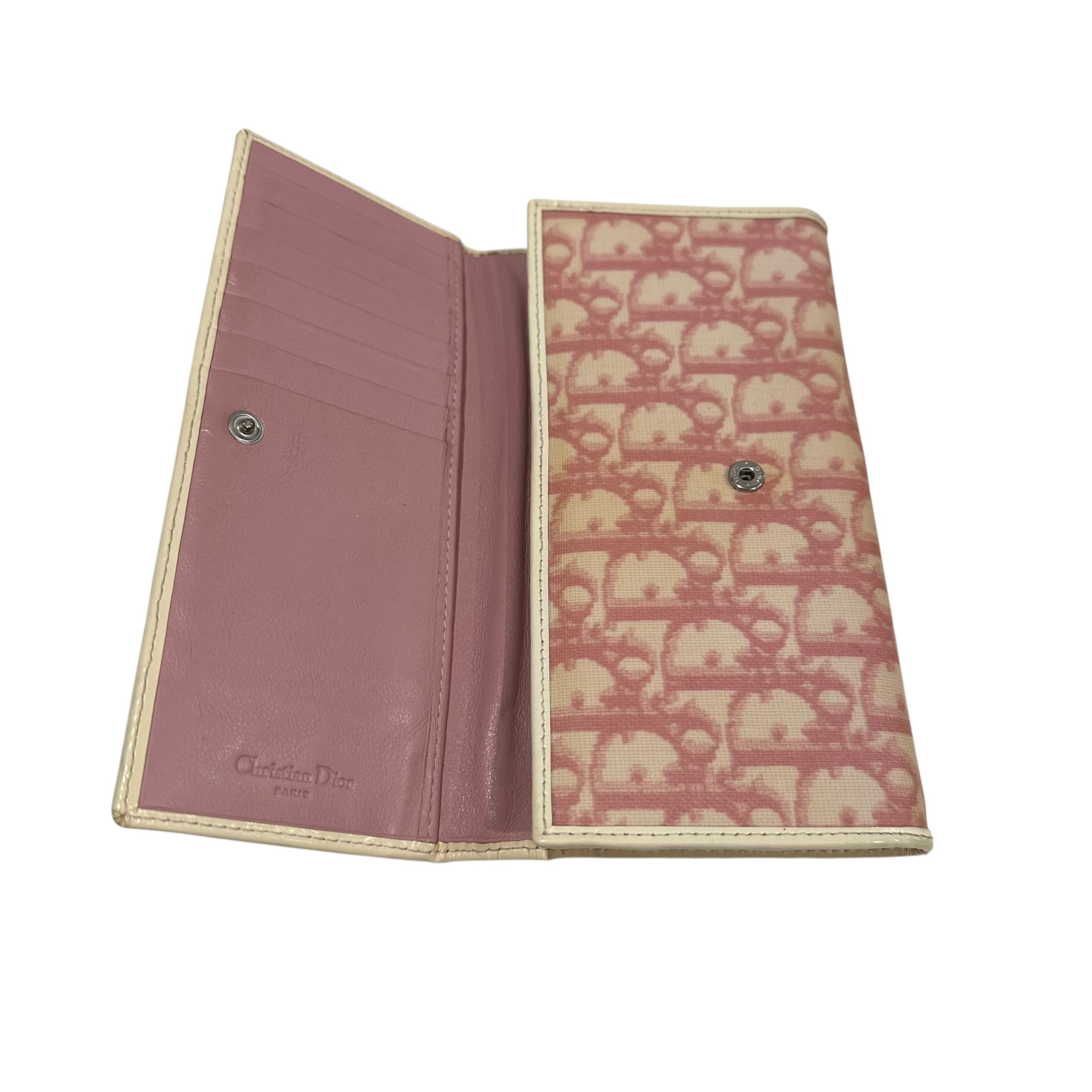 Vintage Christian Dior Trotter Long Wallet Pink