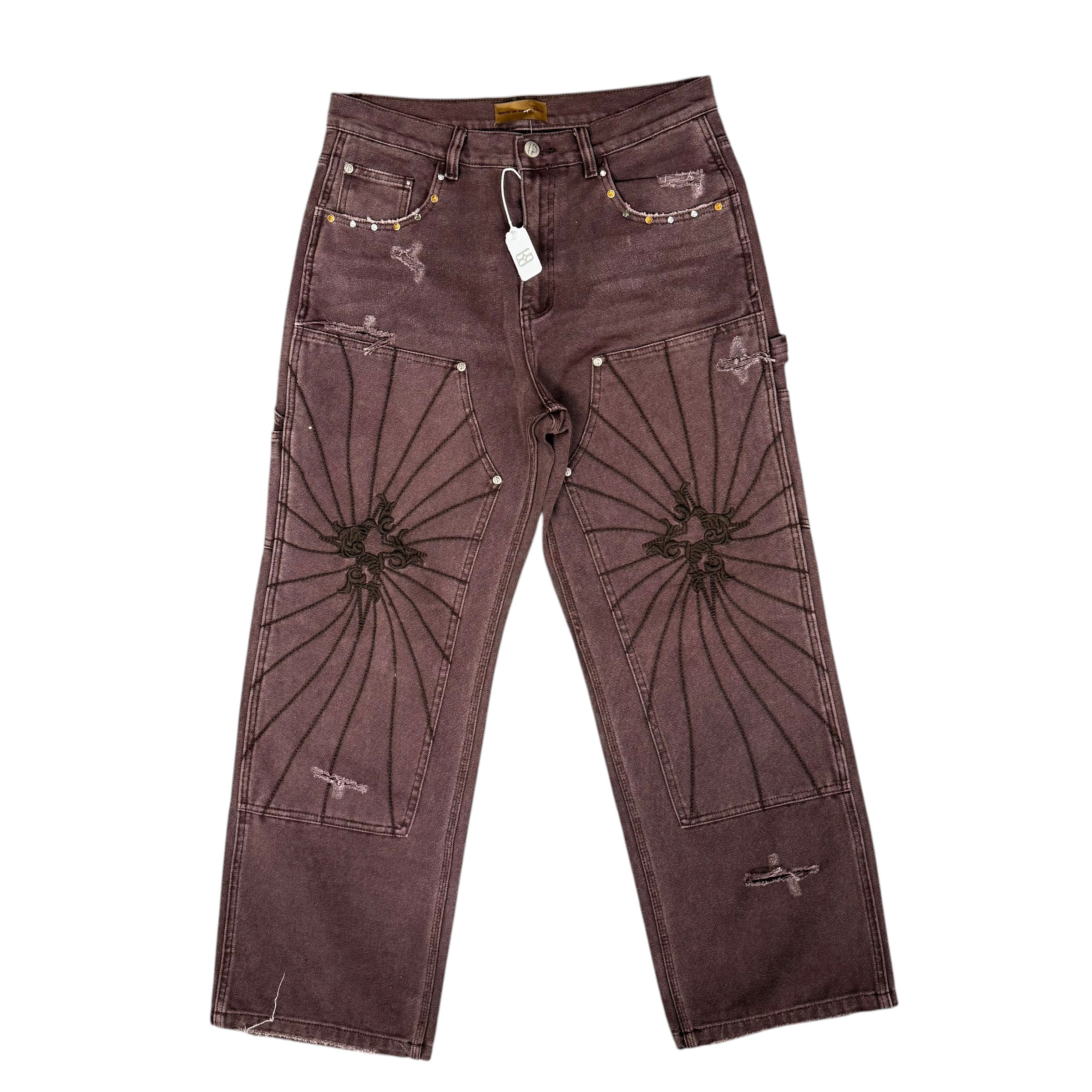 Birth of Royal Child Burgundy Carpenter Pants
