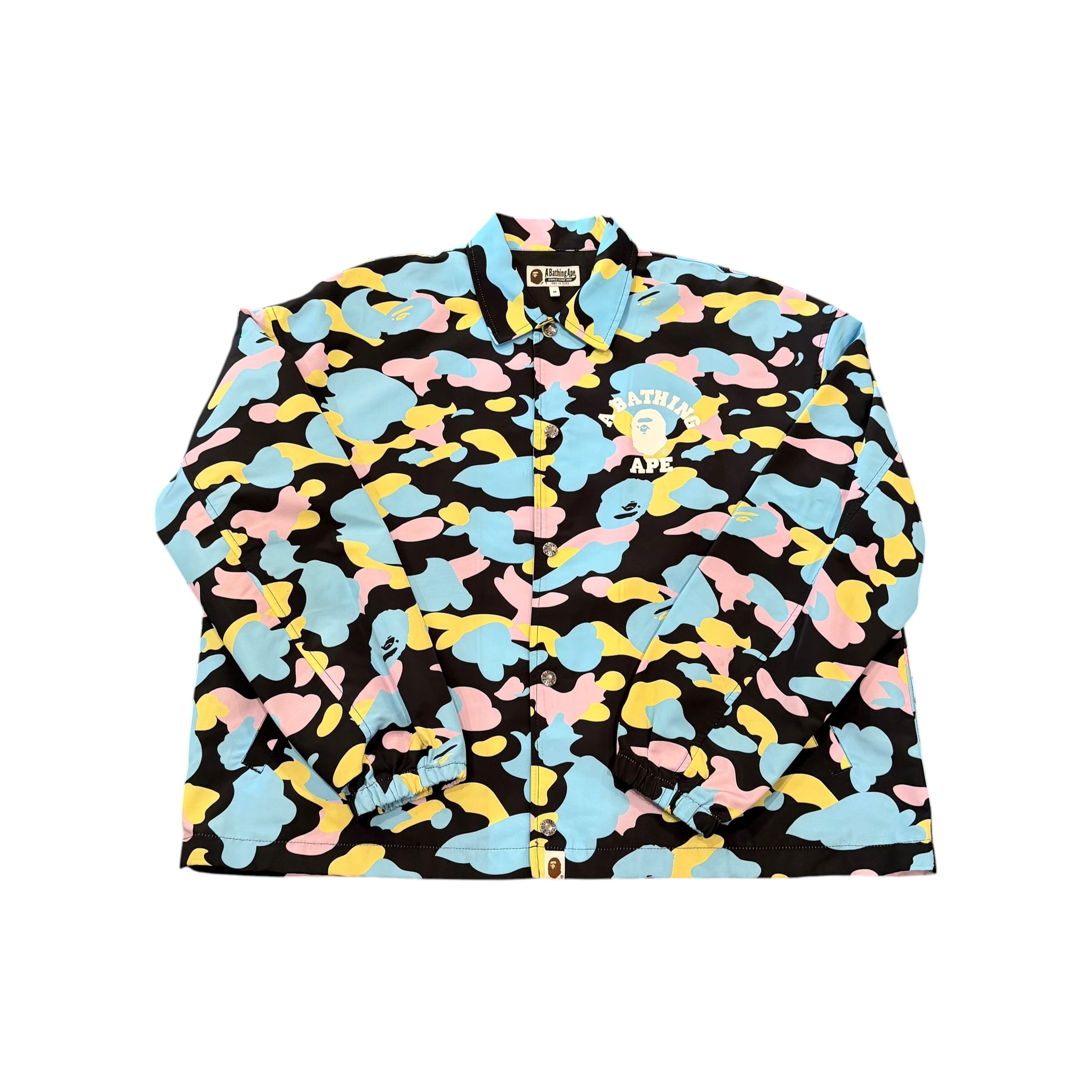 BAPE New Multi Camo Relaxed Coach Jacket “Cotton Candy”