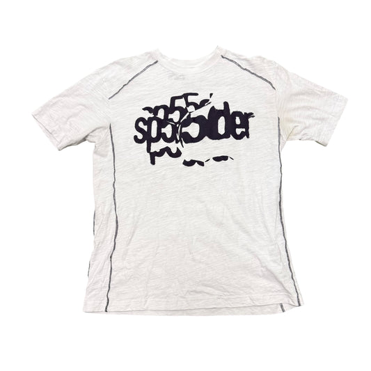 Sp5der SS25 Contrast Stitch Tee White