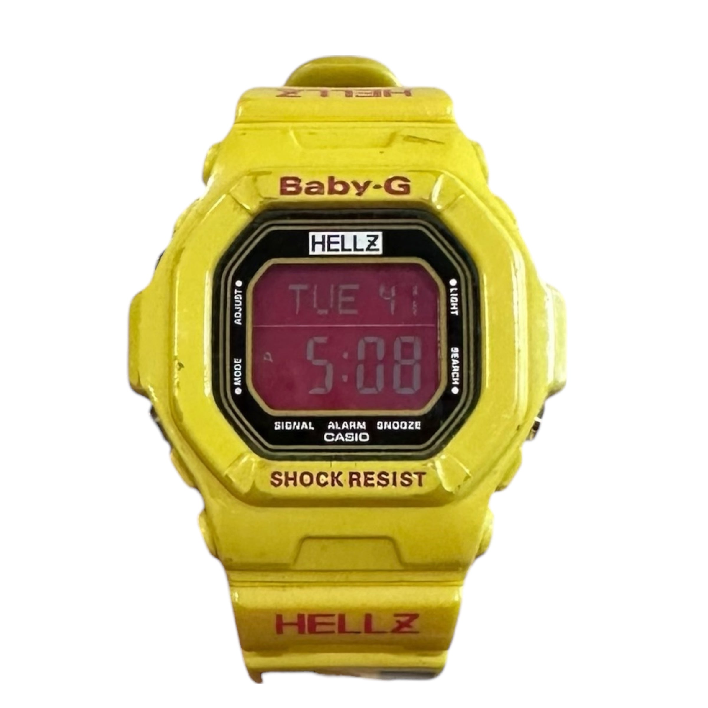 Baby G-Shock Yellow/Checkered Hellz Watch