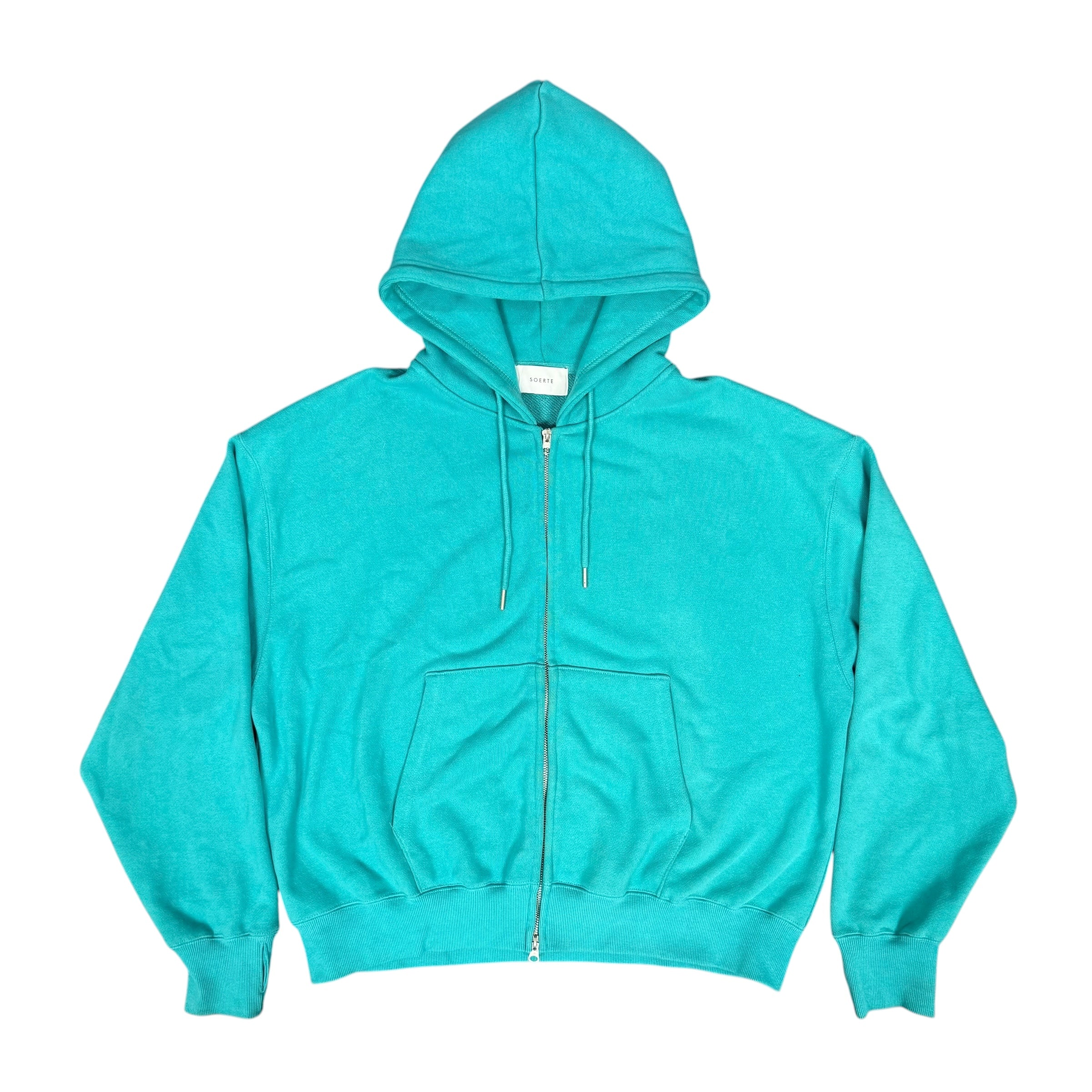 Soerte Teal Heavy Cotton Zip Hoodie