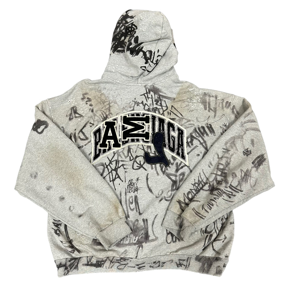 Grey Balenciaga Skater Hoodie