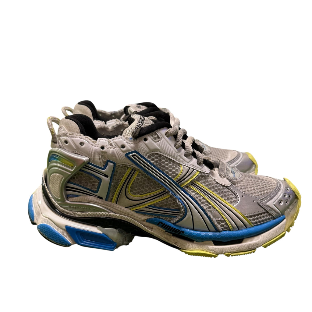 Balenciaga Blue/Lime Runner Sneakers