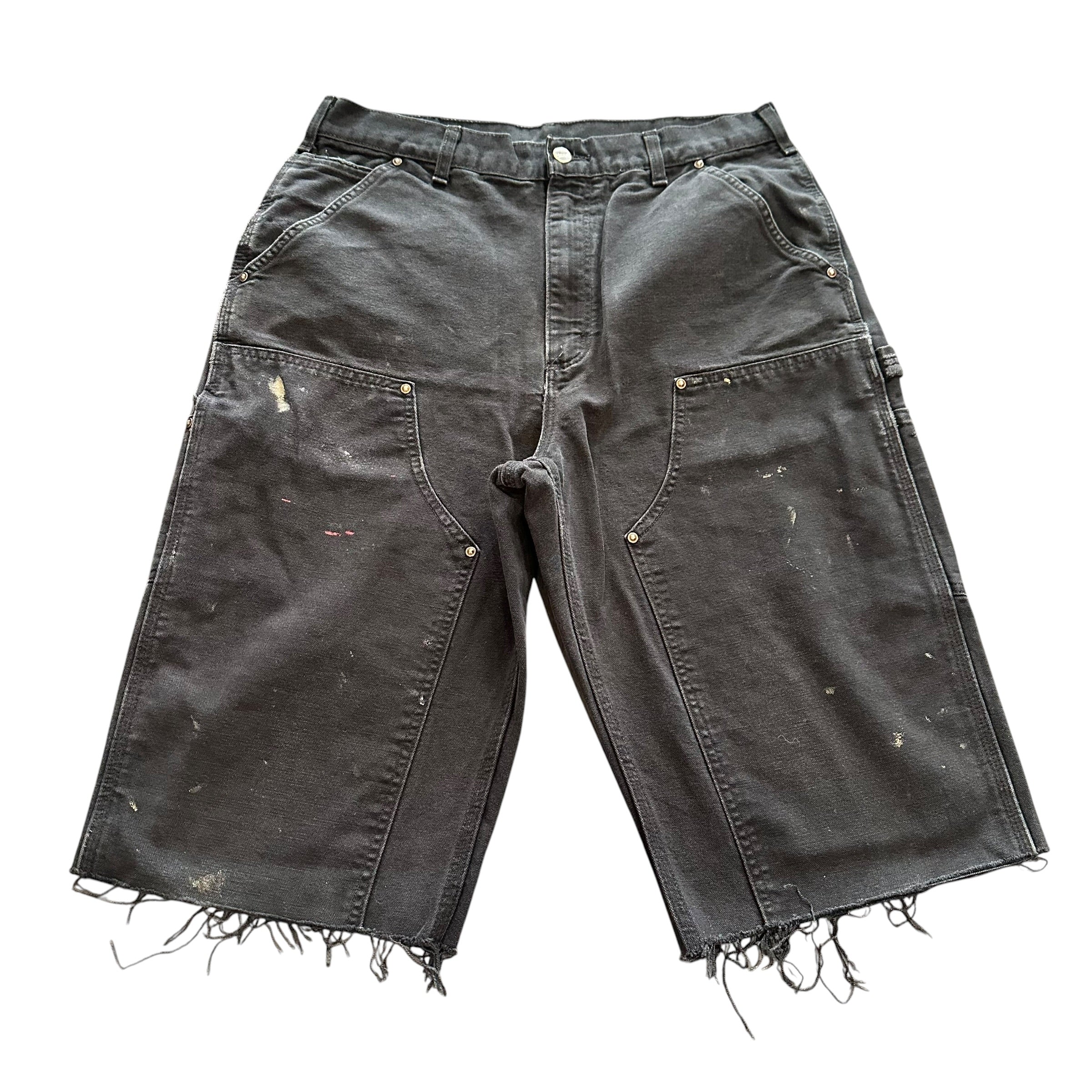 Black Carhartt Double Knee Shorts(34)