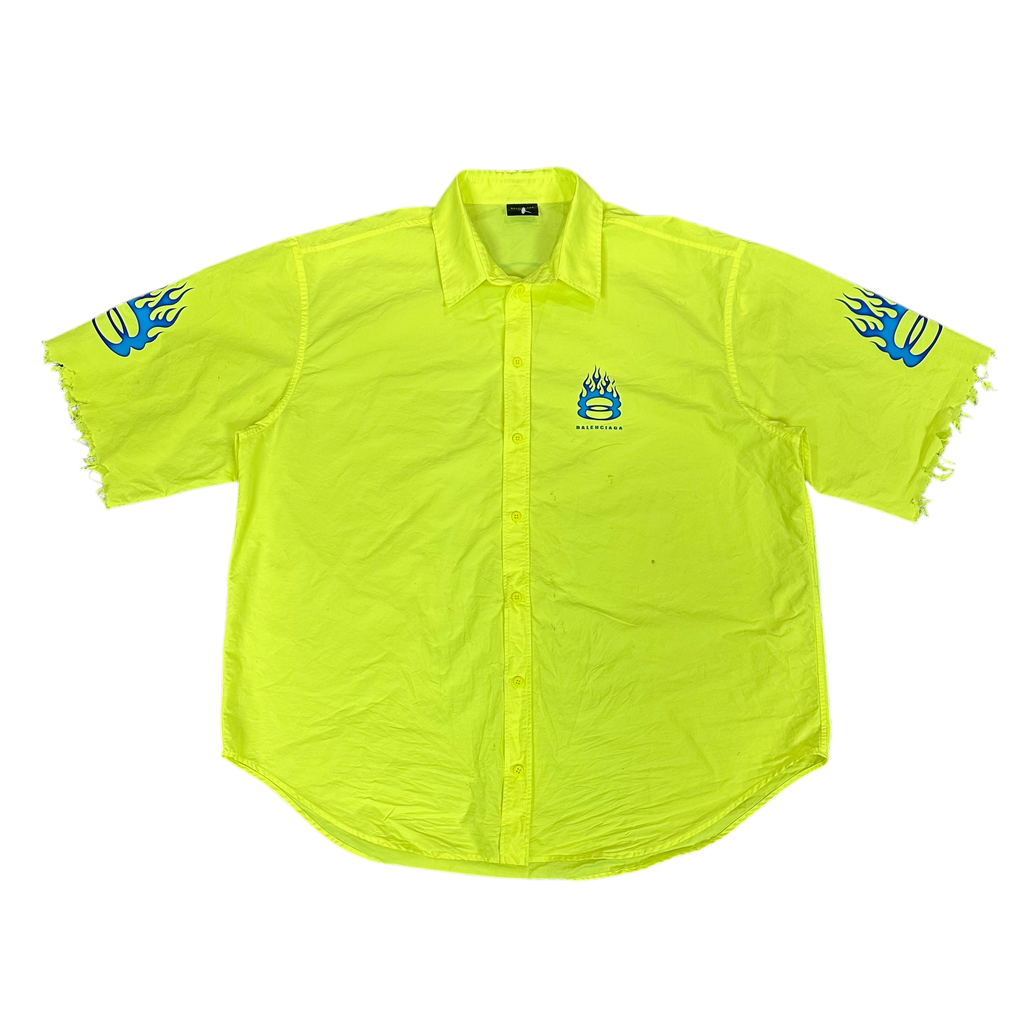Balenciaga Burning Unity Neon Button Up
