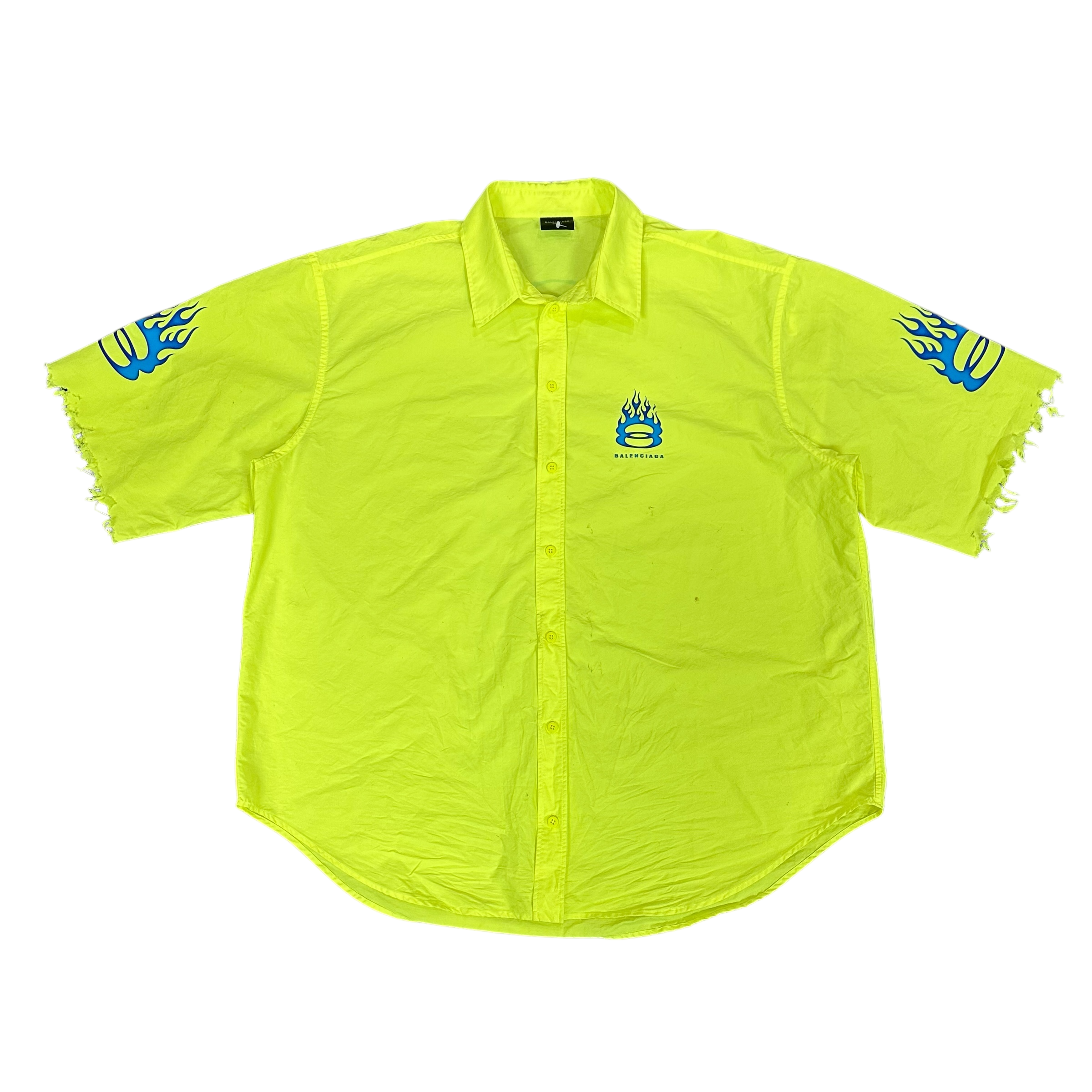 Balenciaga Burning Unity Neon Button Up