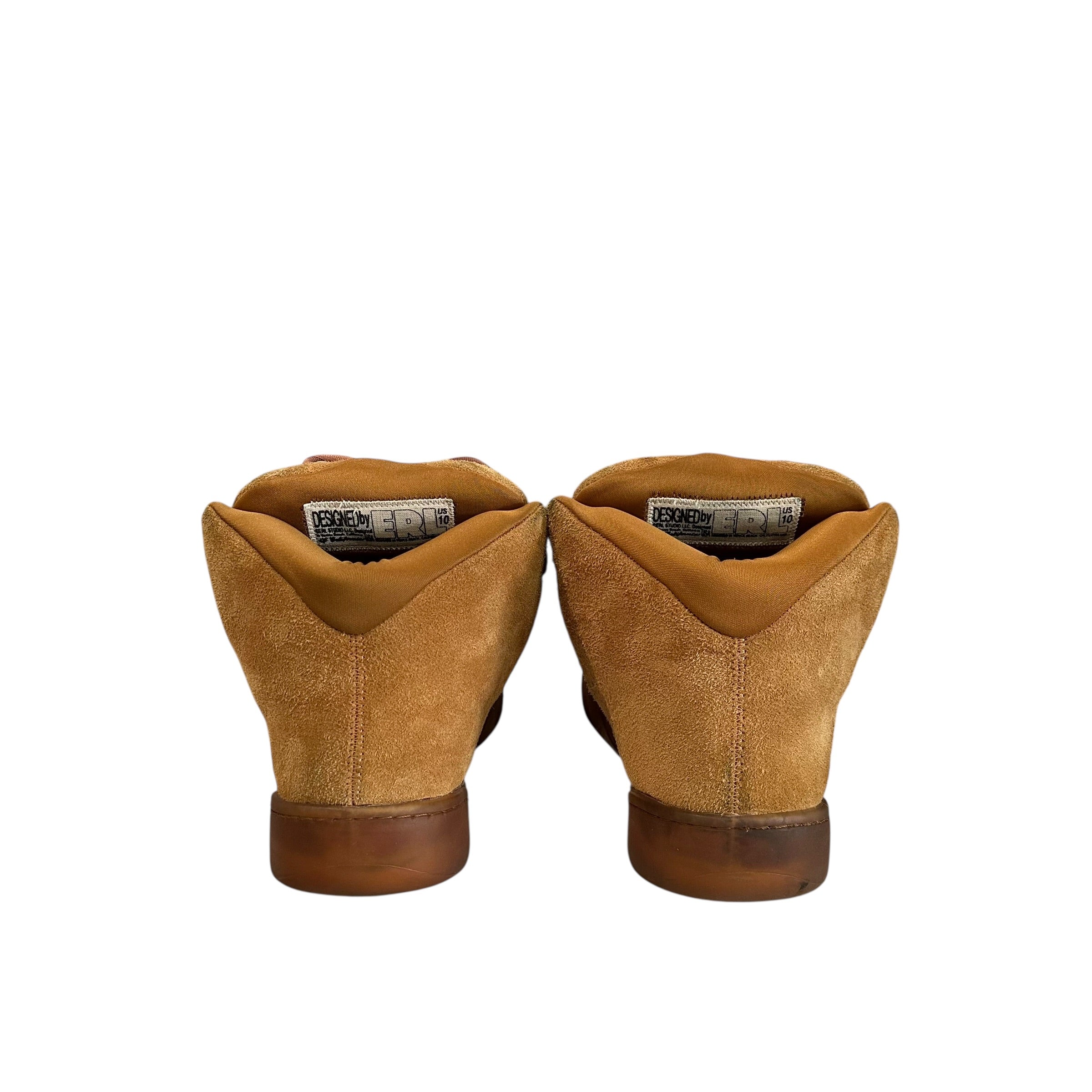 ERL Vamp High-Top Sneakers Suede Brown