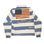74 is War Blue/Cream Rugby