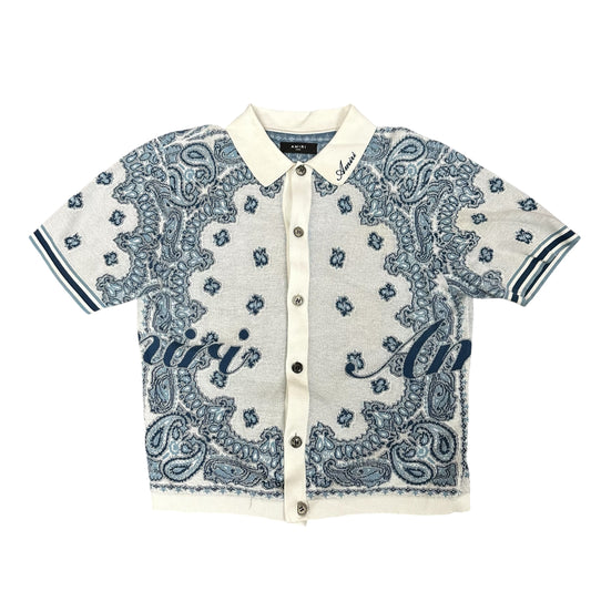 Amiri Blue Paisley Button Up Shirt