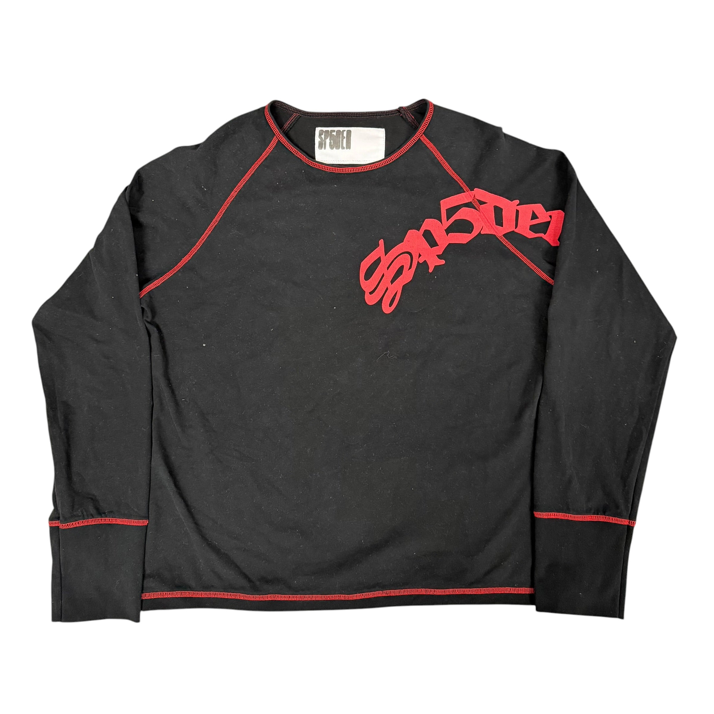 Sp5der Black/Red L/S Seam Tee