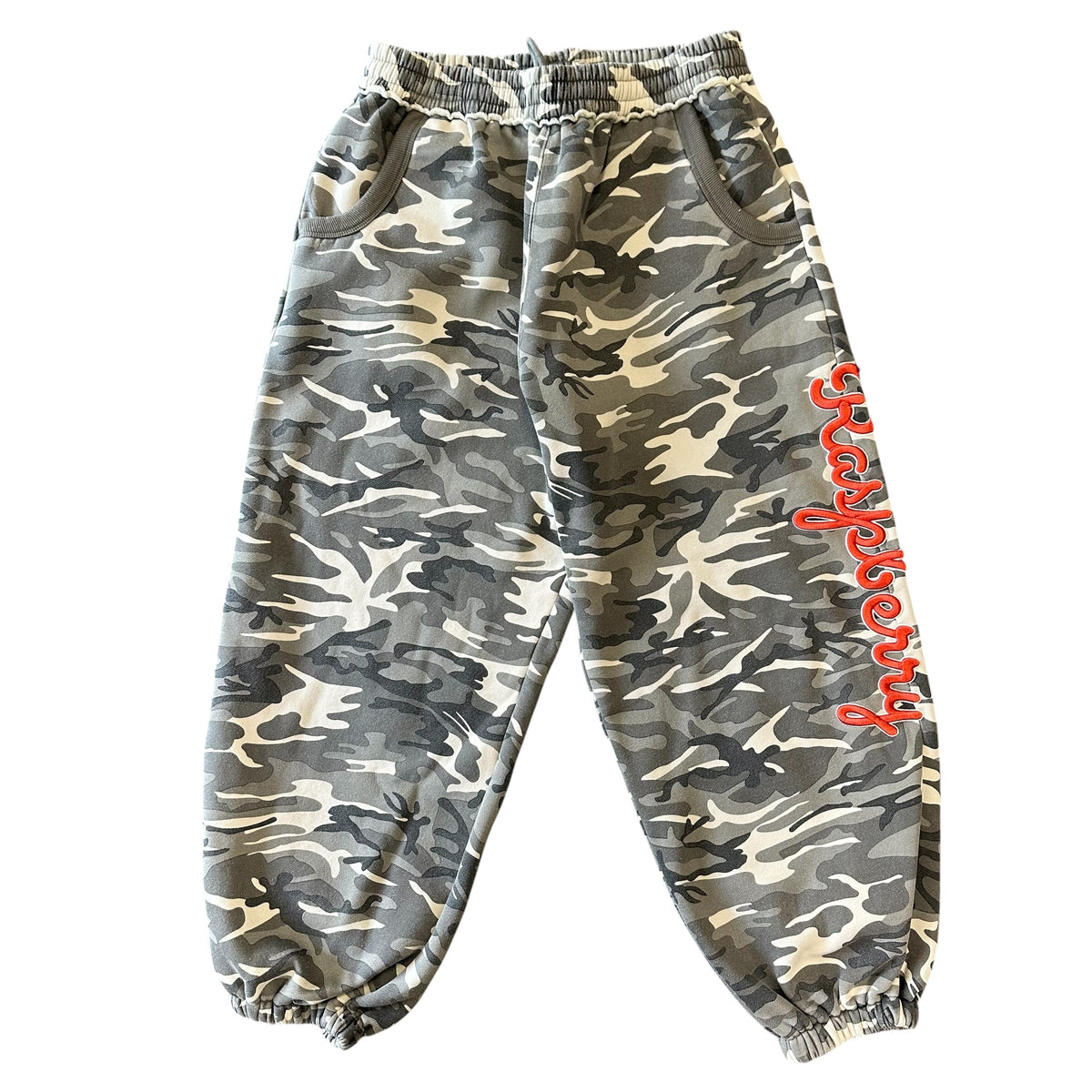 GV Gallery Grey Camo “Raspberry” Sweatpants