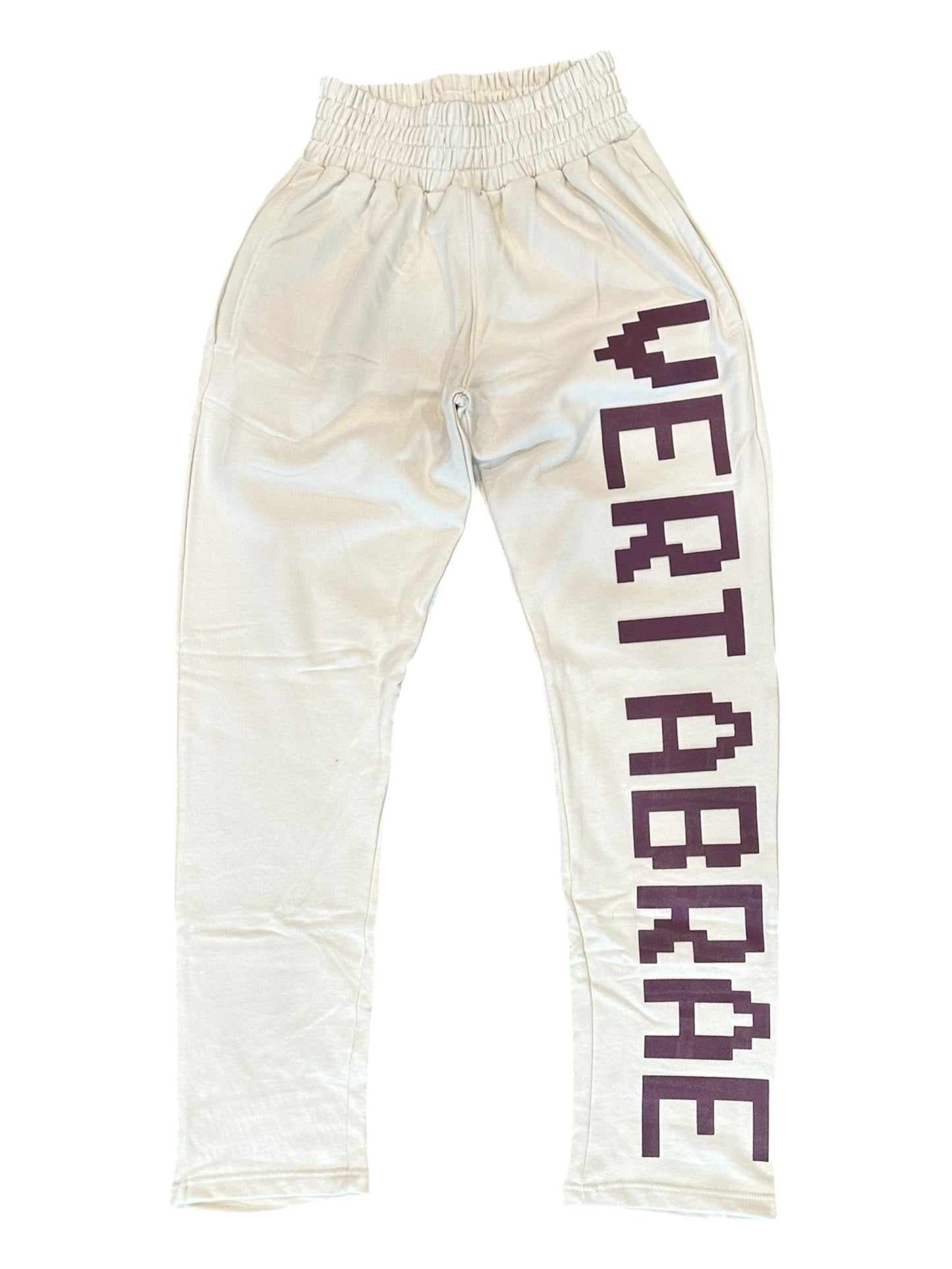 Tan/Maroon Vertebrae Sweatpants