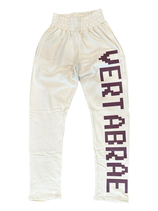 Tan/Maroon Vertebrae Sweatpants