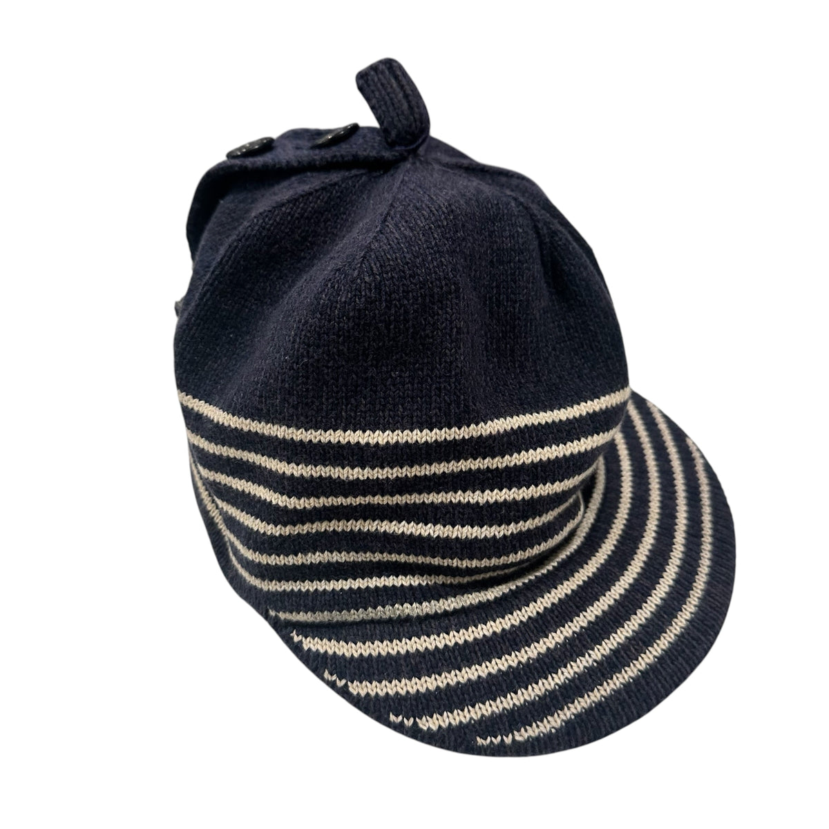 Kapital Knit Navy Striped Hat