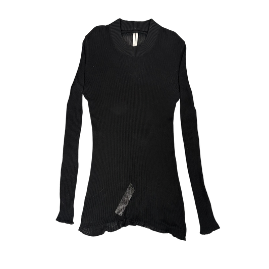 Rick Owens Ribbed Black Sweater