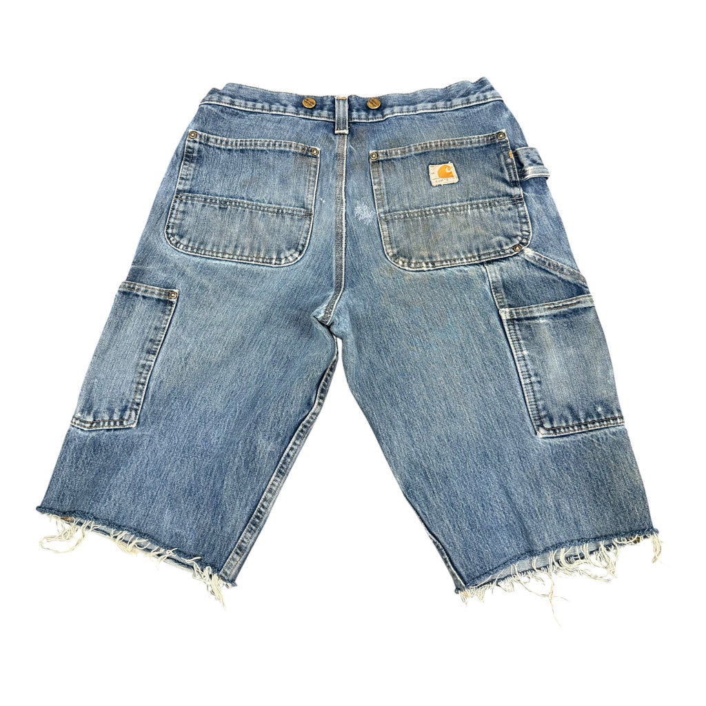 Vintage Carhartt Slim Blue Jean Double Knee Shorts(31)