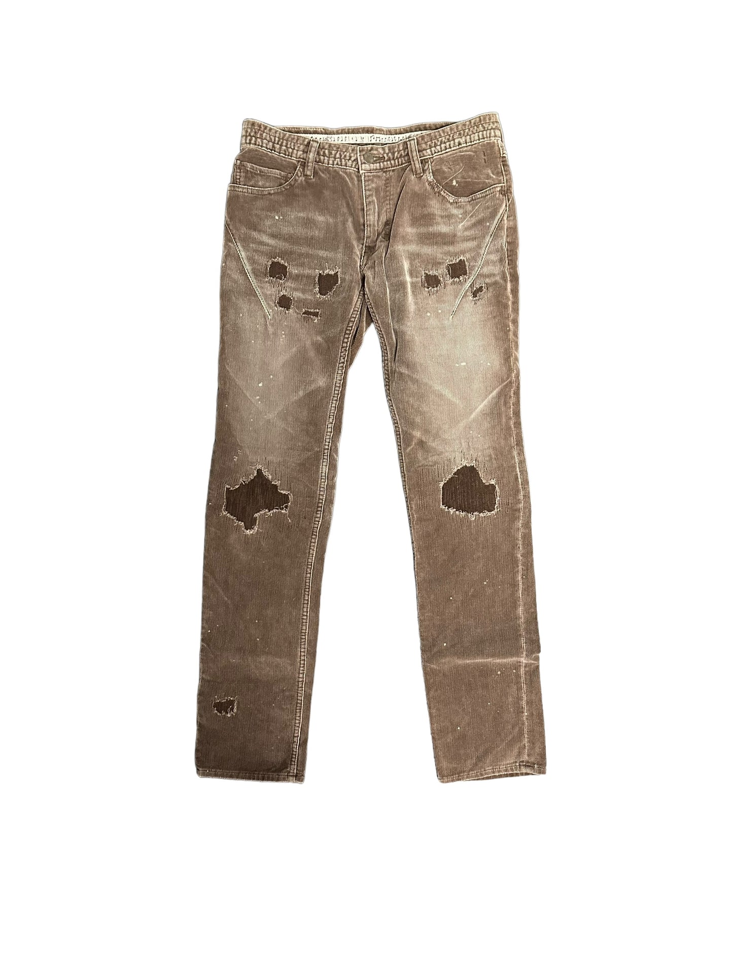 Number Nine Brown Corduroy Repair Pants