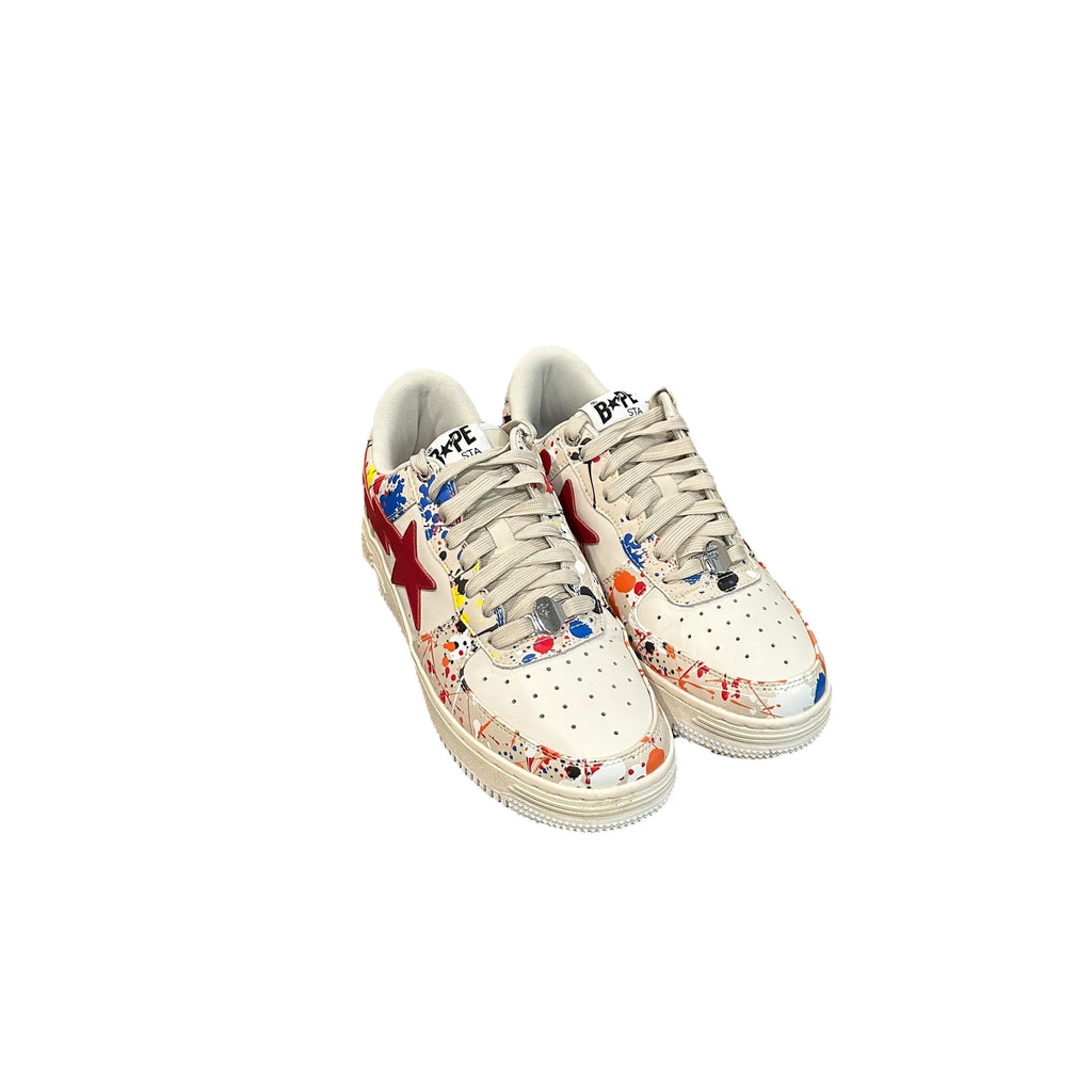 Bapesta Low 'Paint Splatter Ivory'
