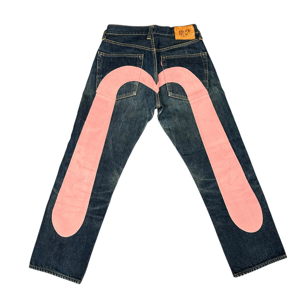 Evisu “No.2” Dark Blue/Pink Jeans (28x31)