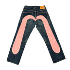 Evisu “No.2” Dark Blue/Pink Jeans (28x31)