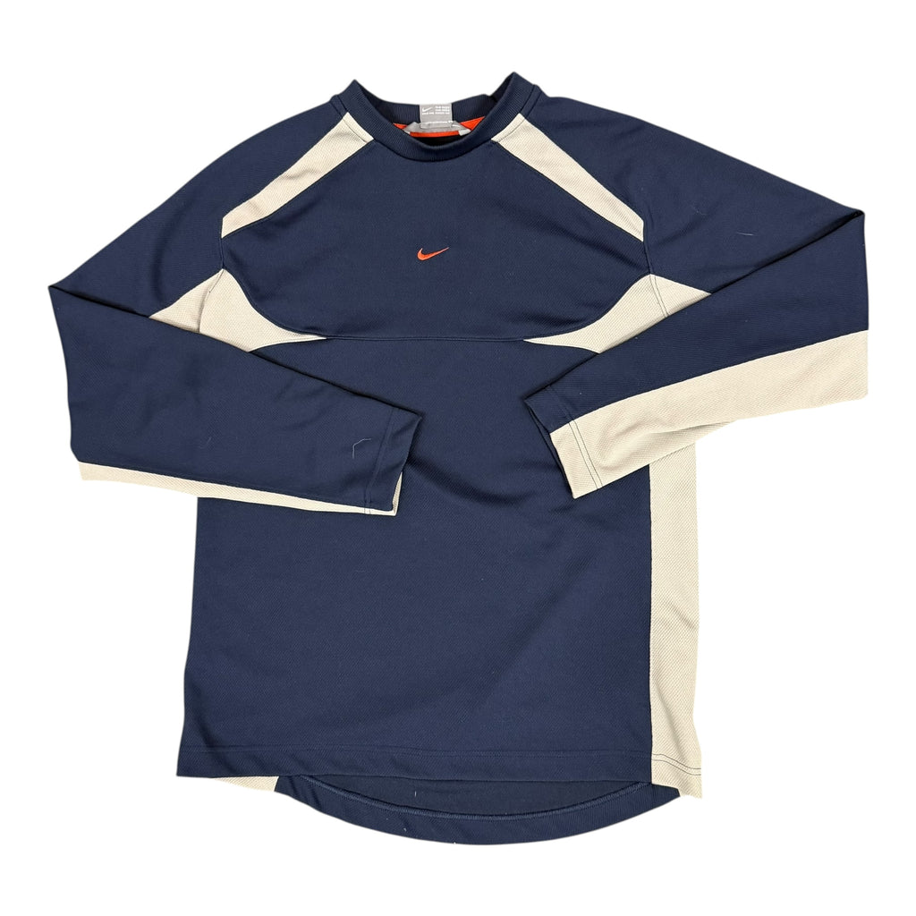 Nike Center Swoosh Navy/Grey L/S Jersey