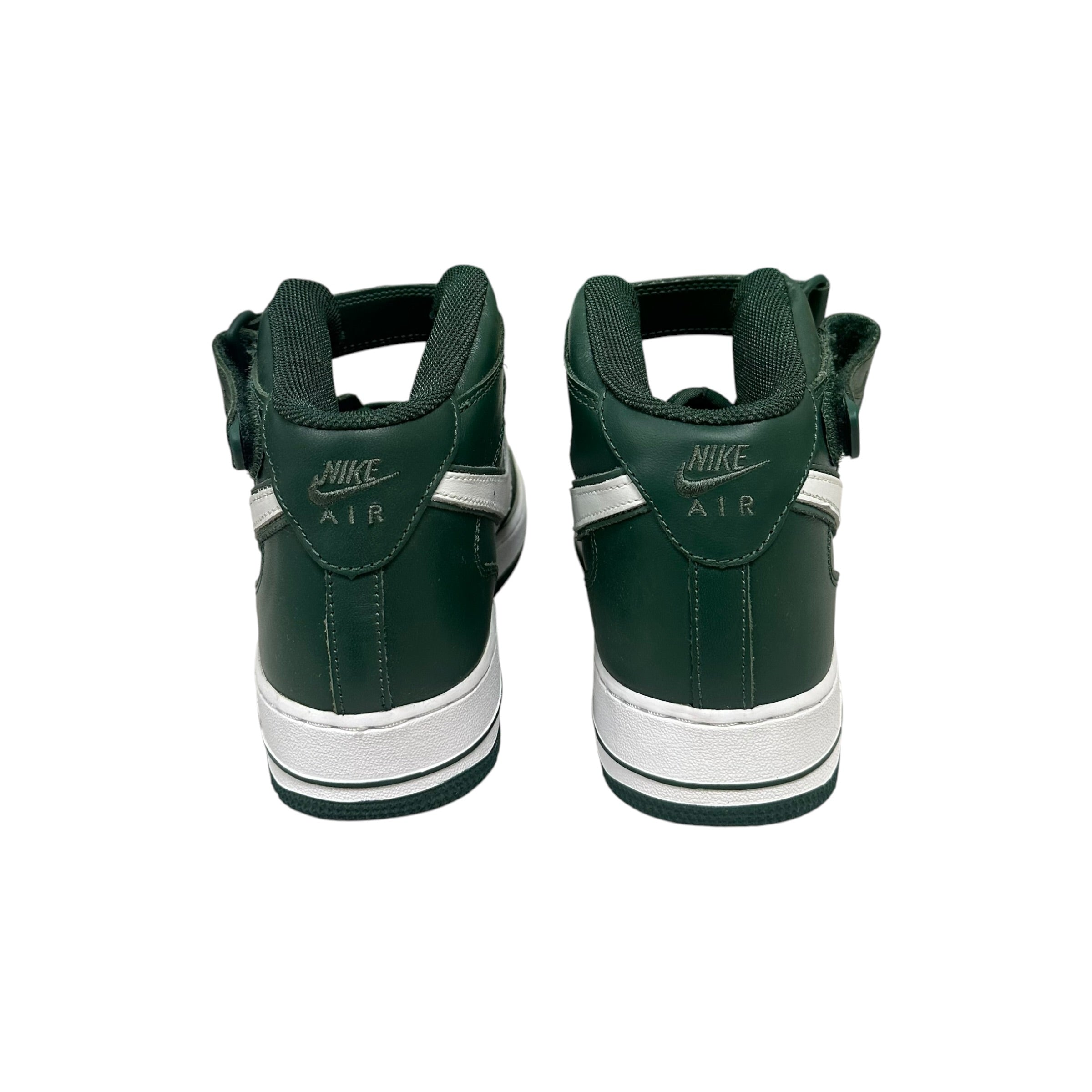 New Nike Air Force 1 Leather Mid Top Forest Green (No Box)