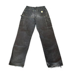 Vintage Carhartt Double Knee Faded Black Distressed Pants (31)