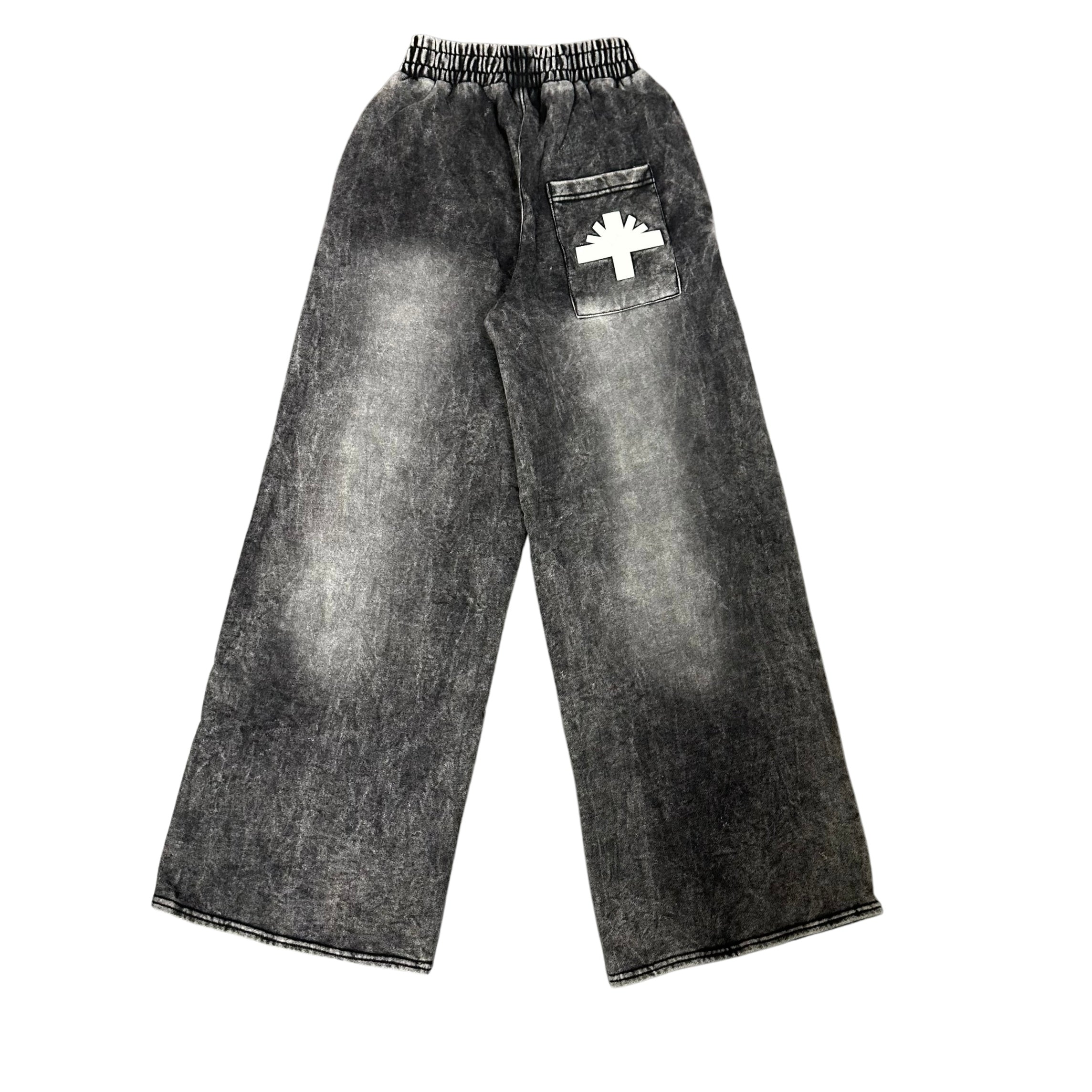Vertabrae Faded Wide Leg Sweatpants
