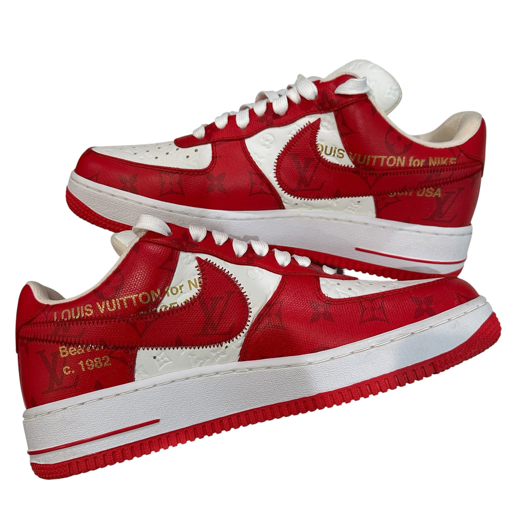 Nike Air Force 1 x Louis Vuitton Red (No Box or Accessories)