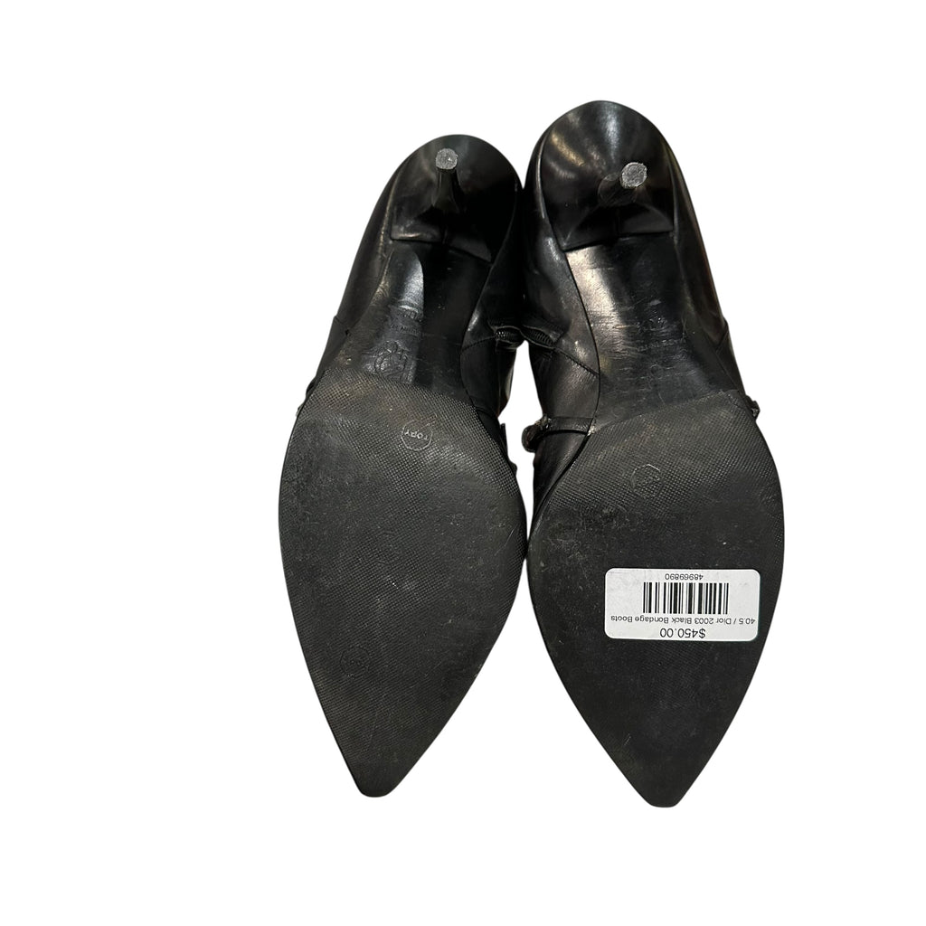 Dior 2003 Black Bondage Boots
