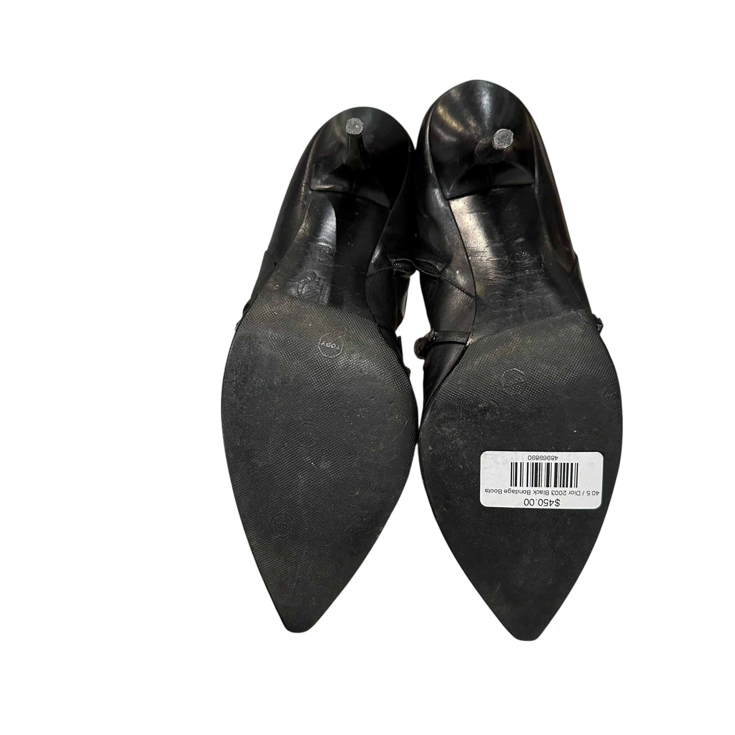 Dior 2003 Black Bondage Boots