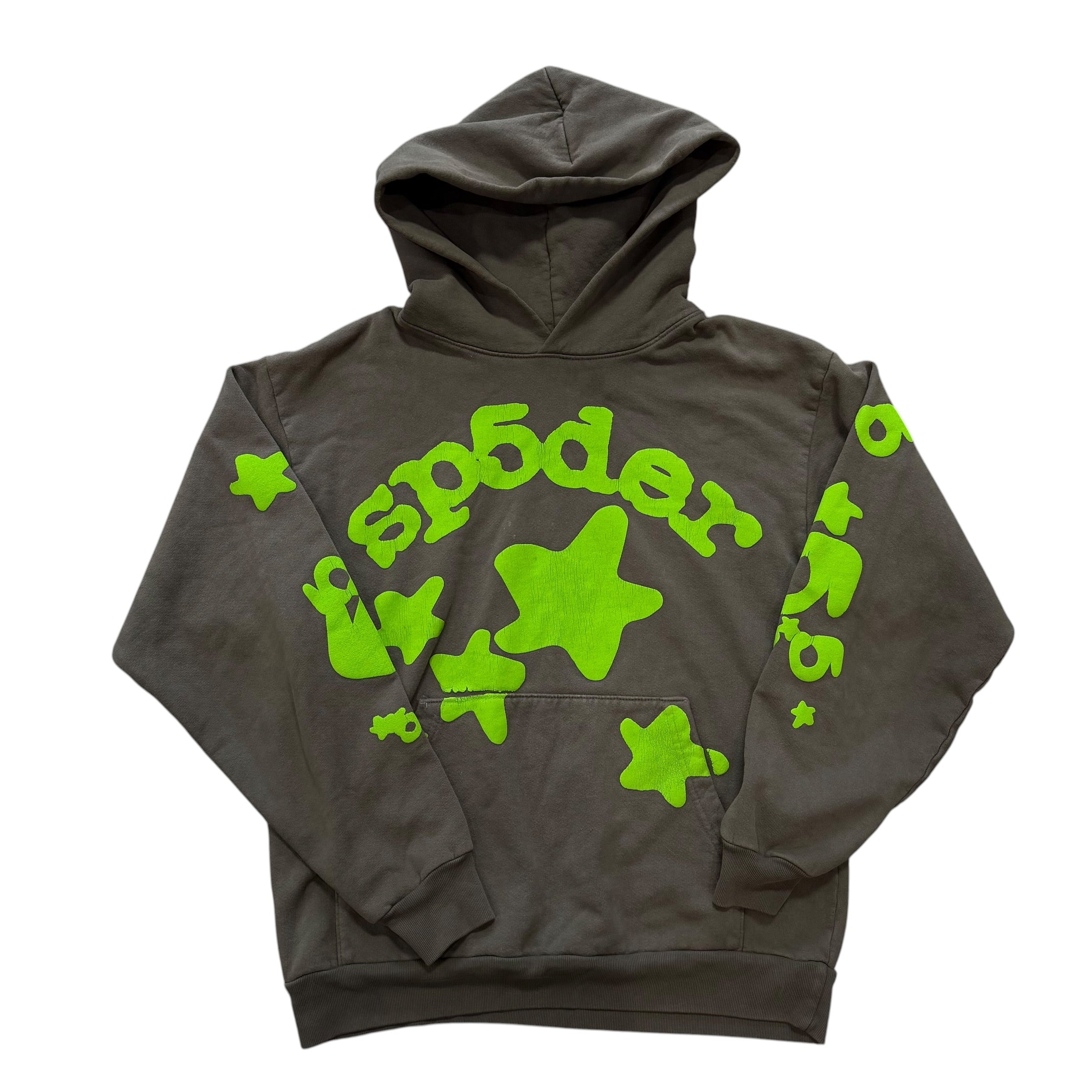 Sp5der Hoodie Grey/Green