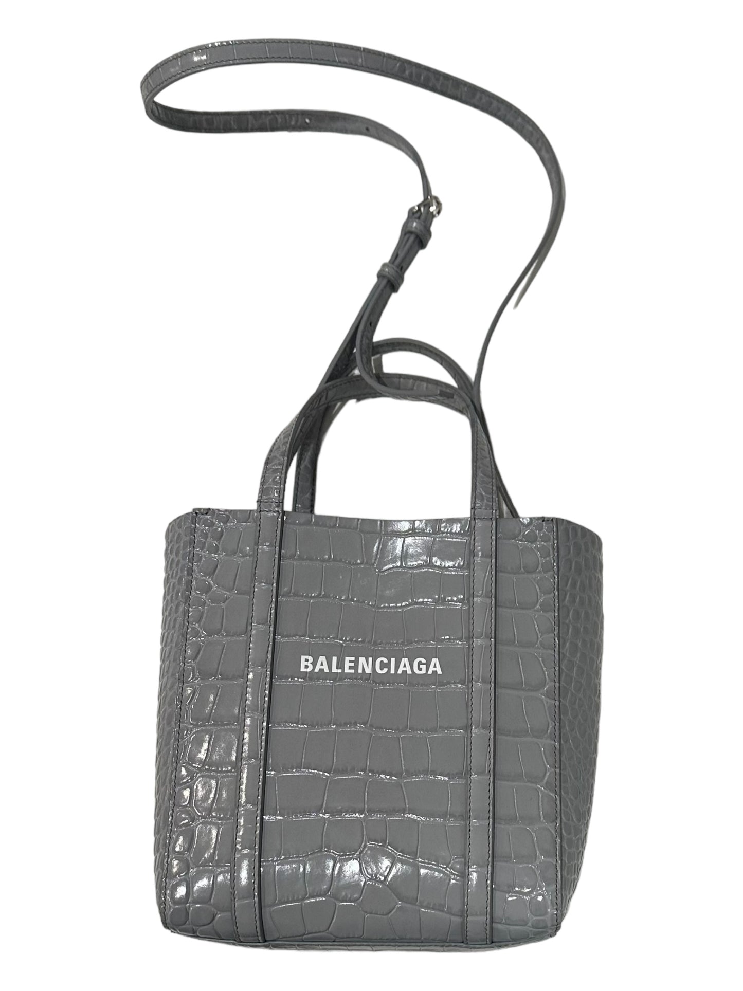 Balenciaga Grey Croc Bag