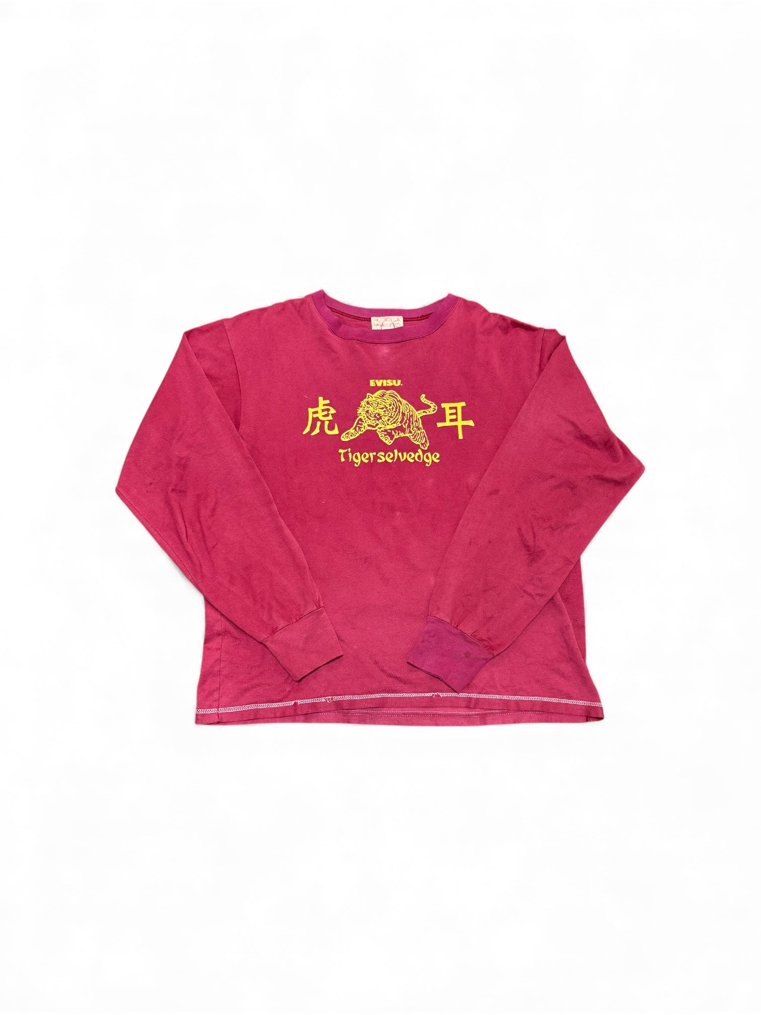 Evisu Tiger Burgundy L/S Tee