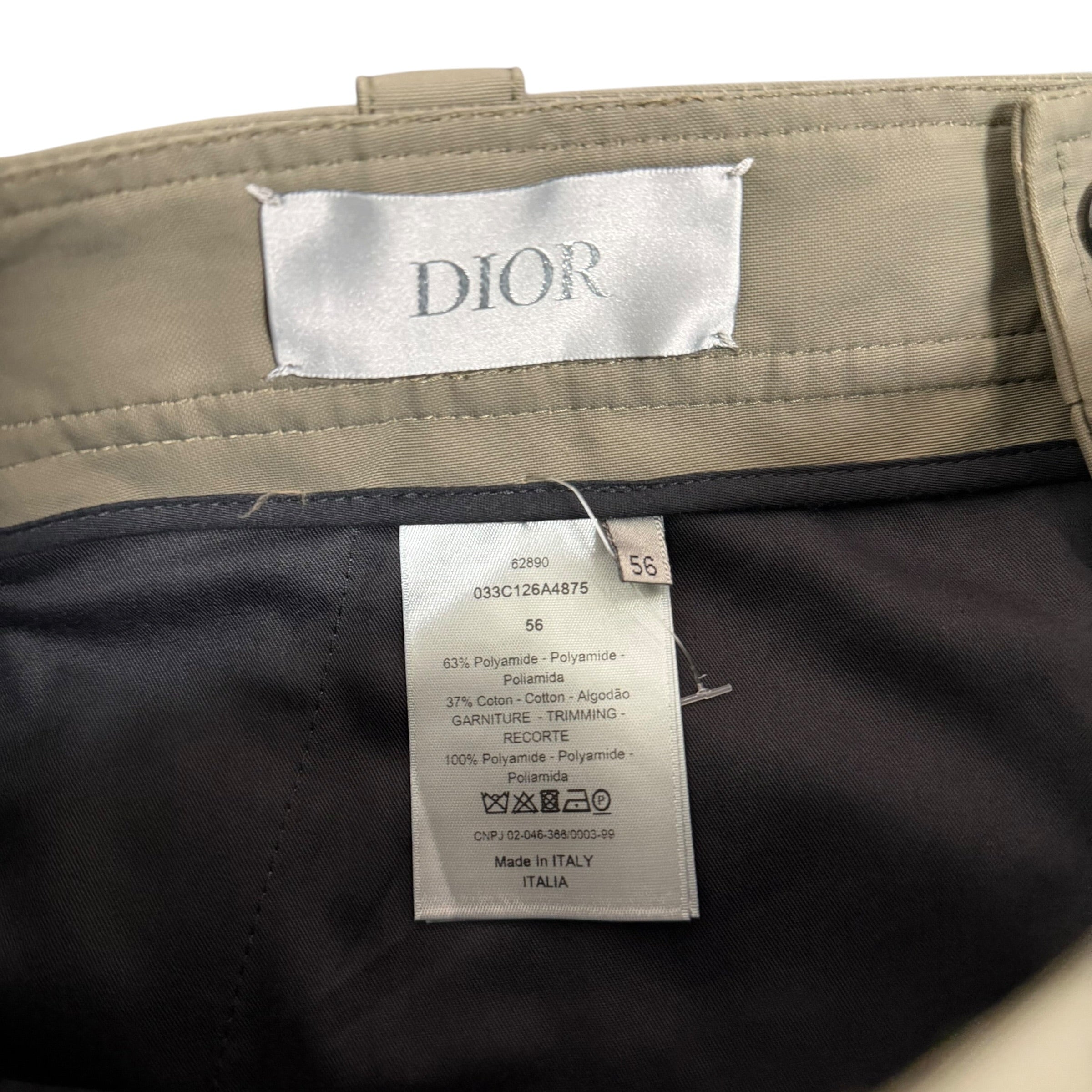 Dior Olive Buckle Cargo Shorts