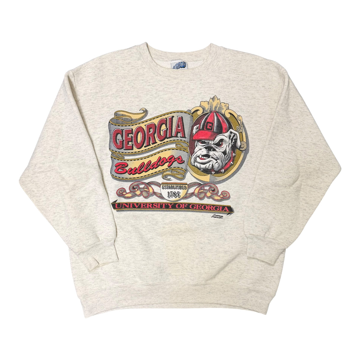 Vintage Light Grey Georgia Bull Dogs Crewneck