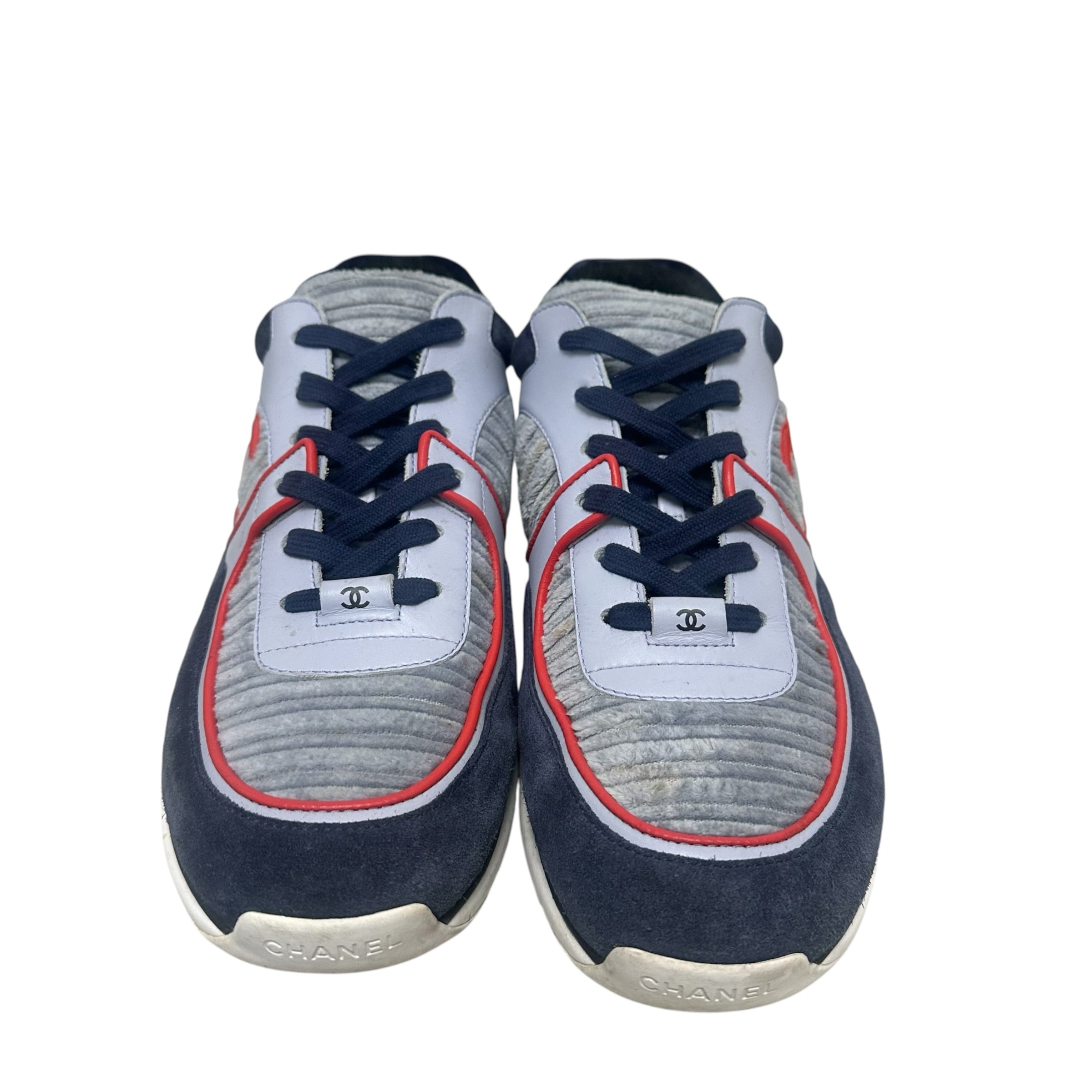 Chanel Navy/Blue/Red Trainers