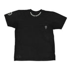 Chrome Hearts Cross Neck Logo Black Tee