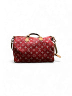 Louis Vuitton Red & White Monogram P9 Speedy 40 (Detachable Strap)