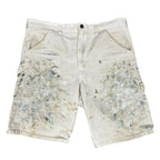 Vintage White Paint Splatter Denim Shorts