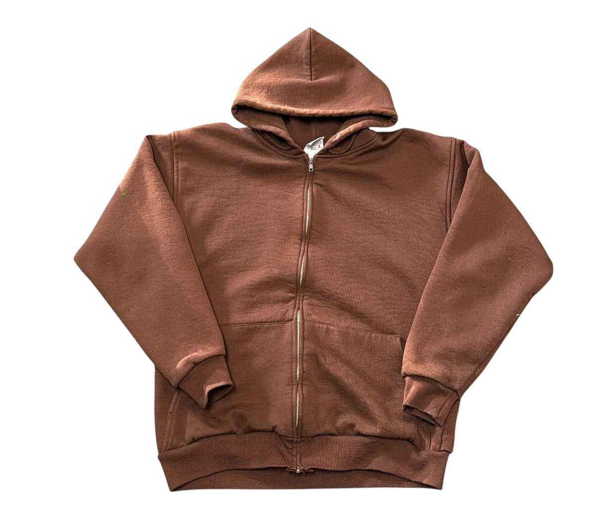 Brown Thermal Lined Zip Up Hoodie