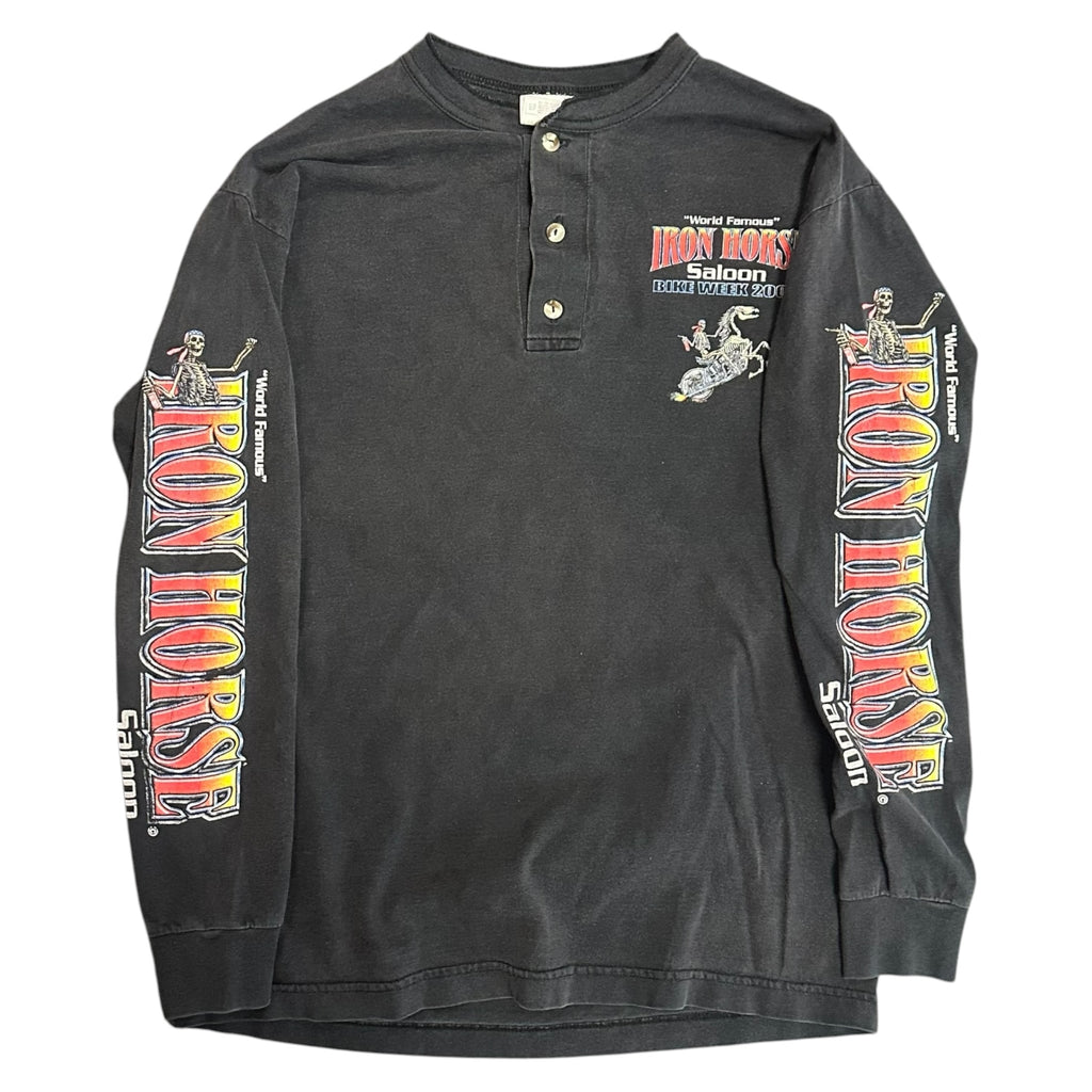 Vintage Black Faded Iron Horse Longsleeve Shirt