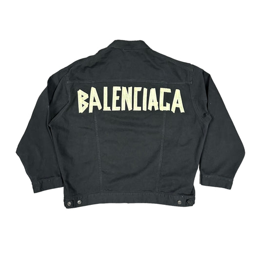 Balenciaga Tape Logo Denim Jacket