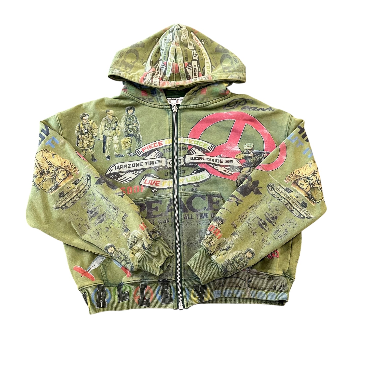 Vale Peace Hoodie Olive