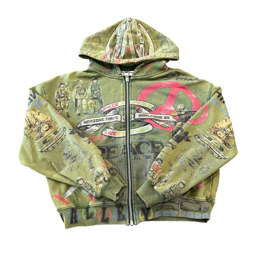 Vale Peace Hoodie Olive
