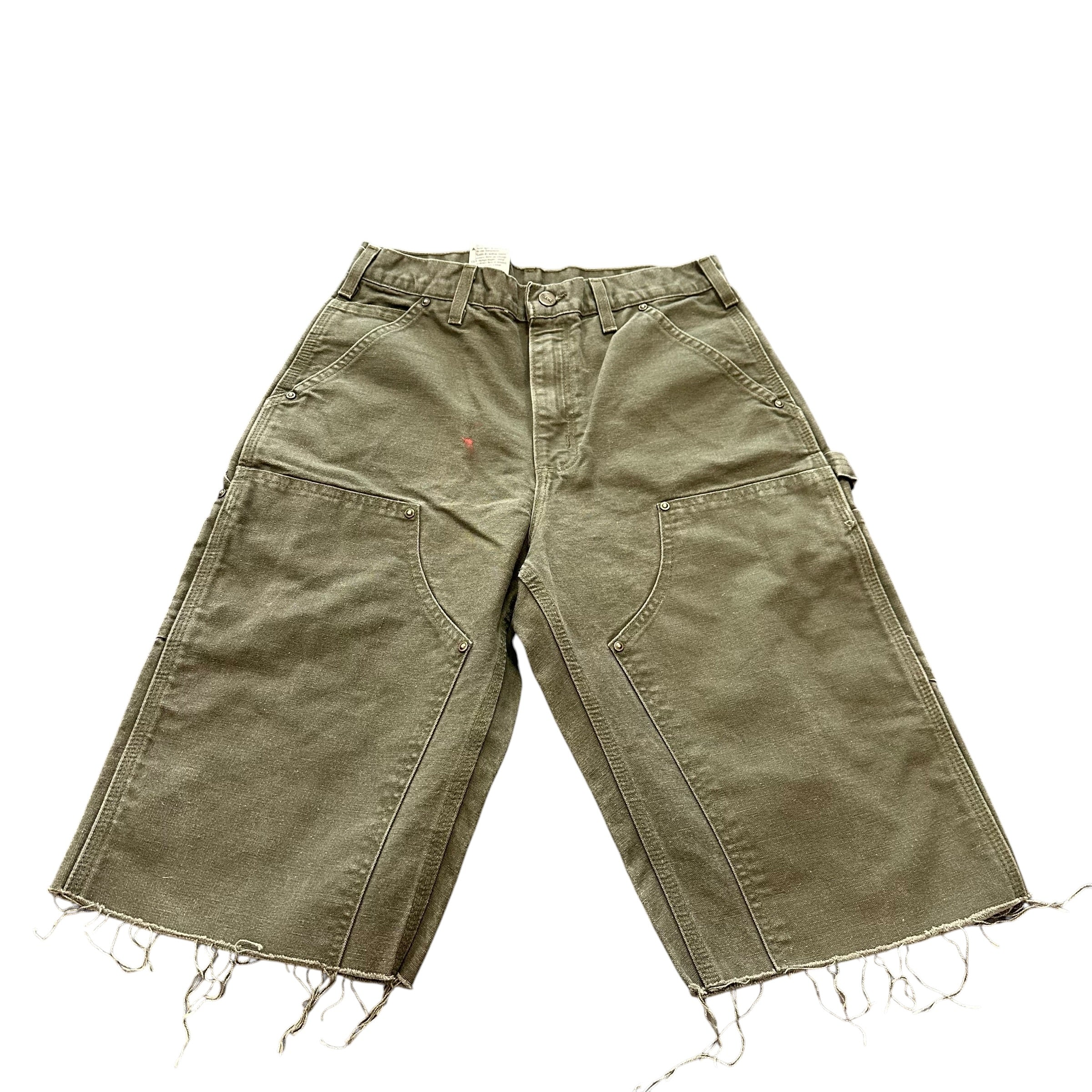 Green Carhartt Double Knee Shorts(30)
