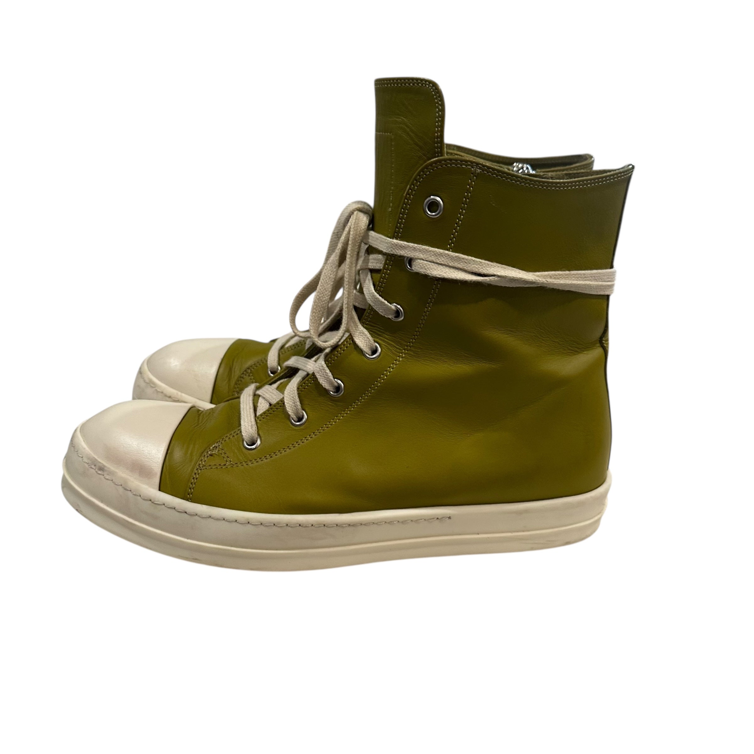 Rick Owens Green Ramone High Sneakers
