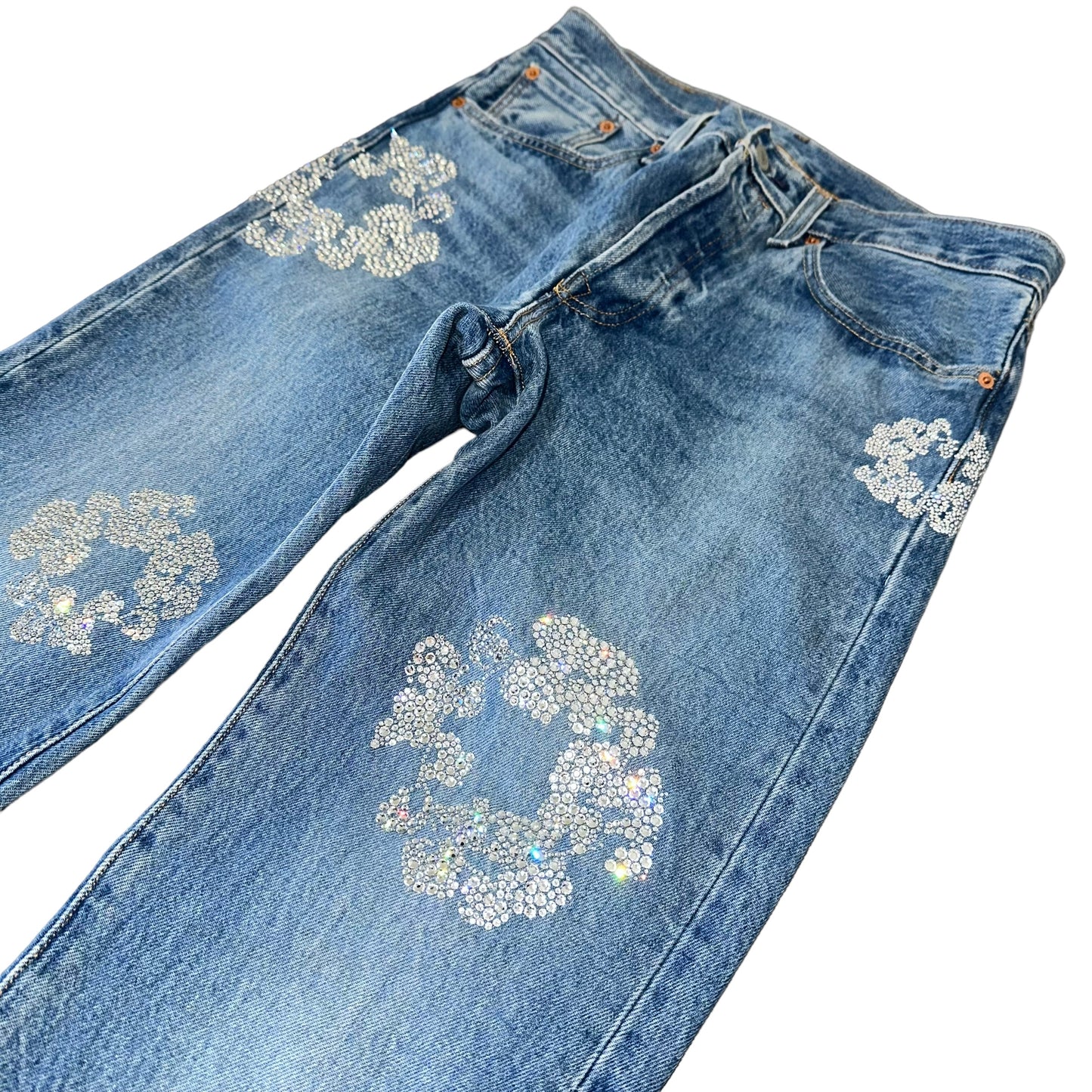 Denim Tears Medium Wash Swarovski Jeans