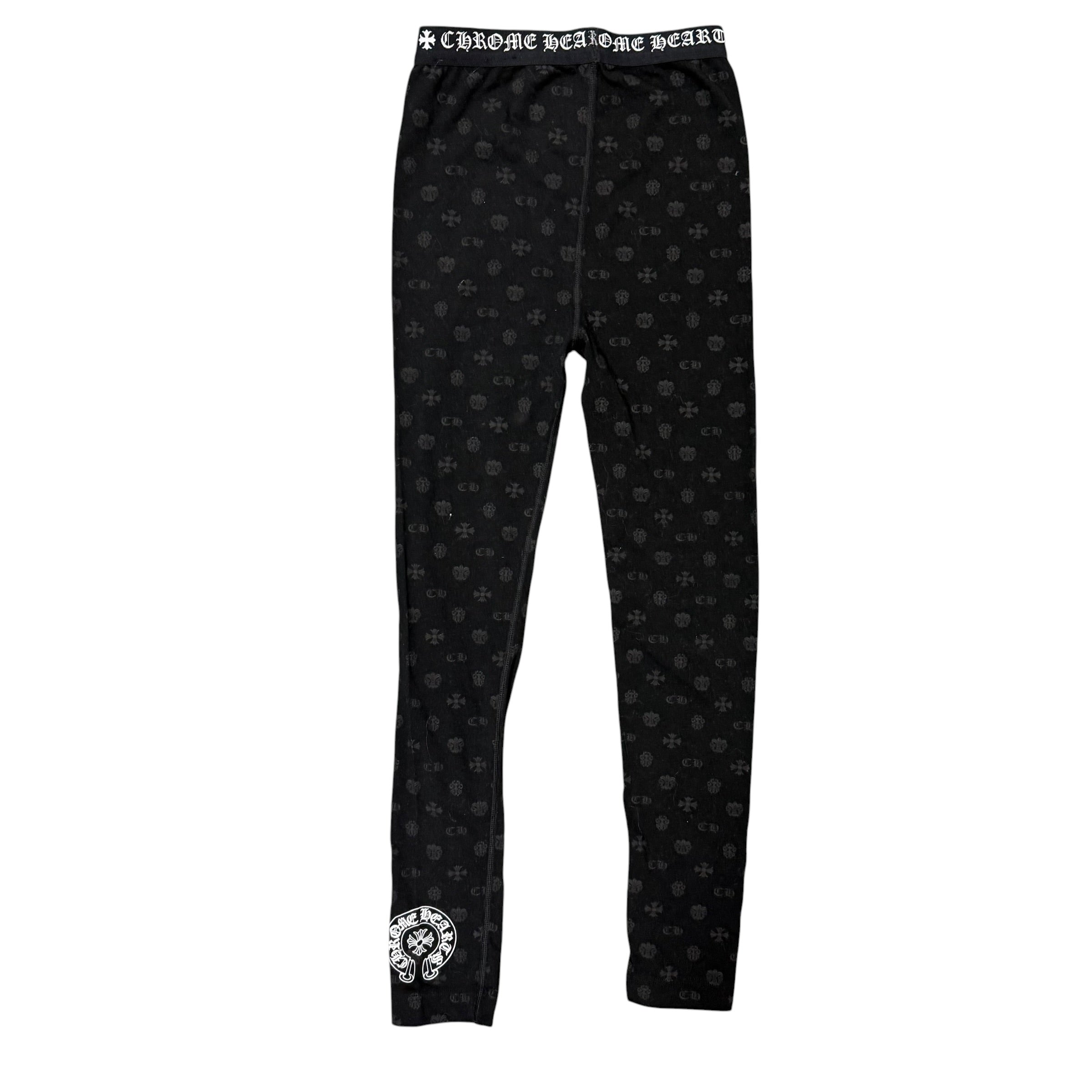 Chrome Hearts Black Monogram Leggings